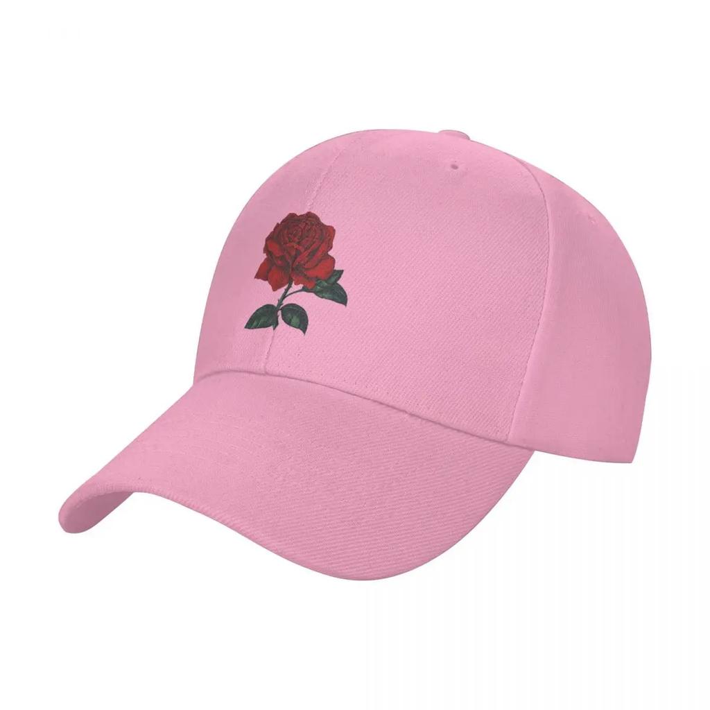 RED ROSE Flower Painting Baseball Cap Dad Hat Fishing Caps Unisex Funny Hats Unisexs Caps Womens