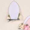 Adorable Bunny Ears Hair Clips for Girls Mini Felt Hair Pins with Flower Designs Sweet Hair Accessories for Daily Wear & Gifts
