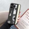 Módní, vtipná, měkká pouzdra na telefon s retro vzorem pro iPhone 15 Pro 6 14 XS 13 Max XR 12 Mini 7 Plus X SE 8 11 TPU nárazuvzdorný černý kryt
