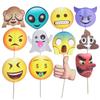 Halloween Photo Props: Single Party Handheld Mustache Expressions