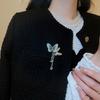 Vintage Butterfly Tassel Brooch Metal Banquet Clothes Metal Pin Zircon Luxury Badge Pin  Girls