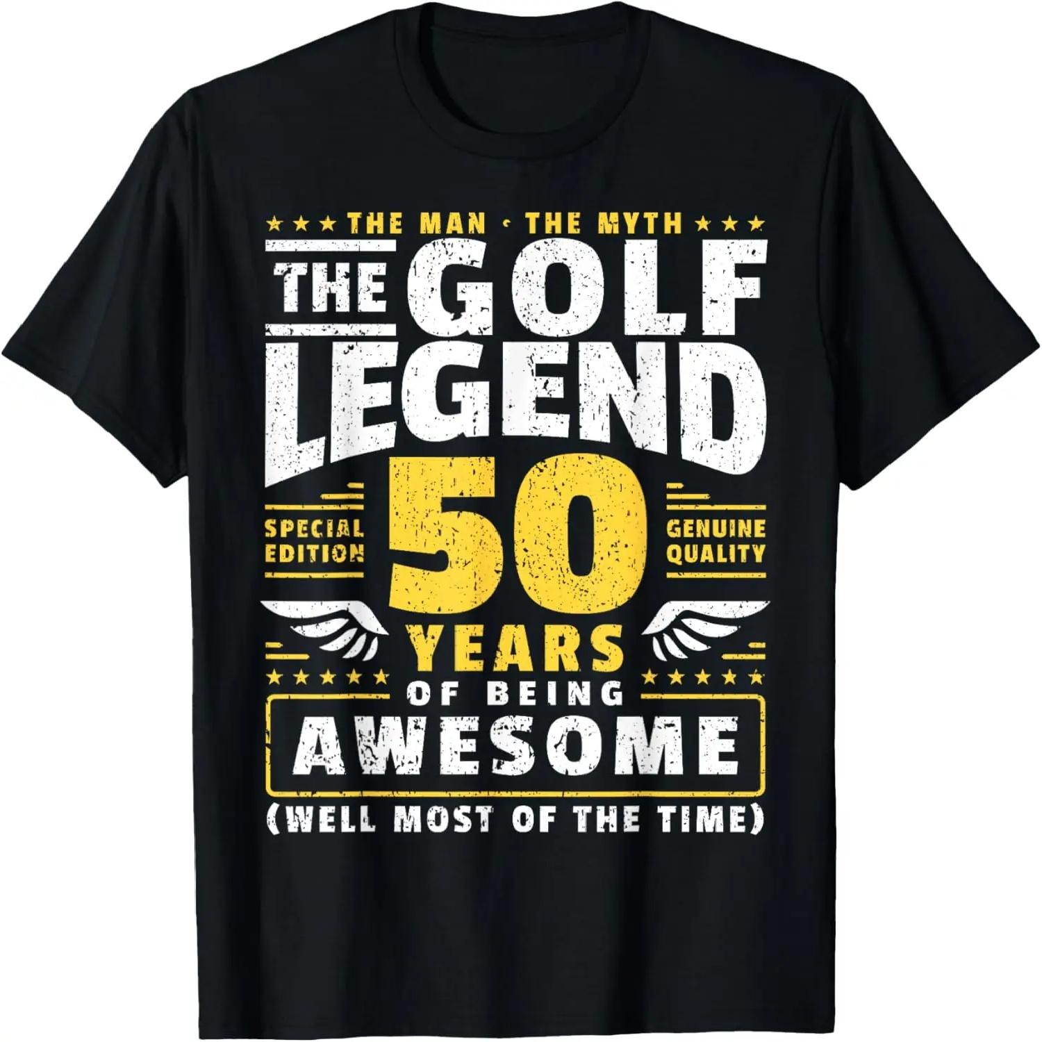 50th Birthday Golf Player 50 Years Old Golfer T-Shirt S