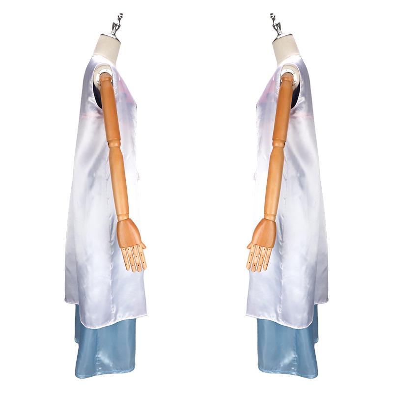 One Piece Vivi Cosplay Costume - Full Set Long Dress for Role-playing
