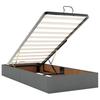 Ottoman Bed Without Mattress Dark Grey 90x190 Cm Fabric