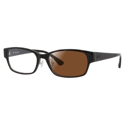 Glasses Frame Sunglasses Photochromic Lens Set VPLF54J 0710 55 Degree Brown Lens [Police] Non-Photochromic