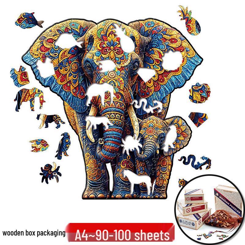 Irregular Animal Dog Penguin Wooden Puzzle in Stock