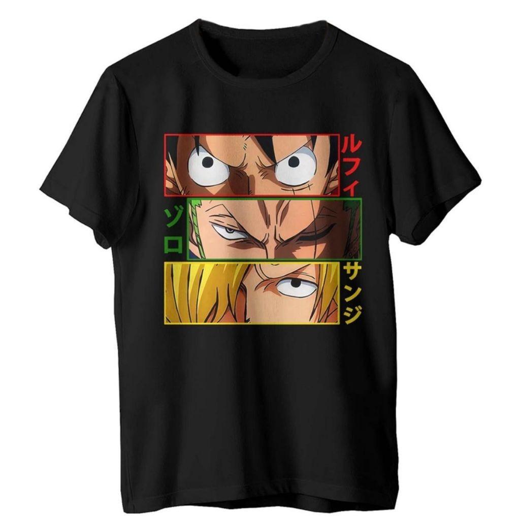 ONE PIECE Luffy Zorro Sanji Anime Men Women Summer T-Shirt Harajuku Vintage Short Sleeve Loose Large Casual Comfortable Y2k Top