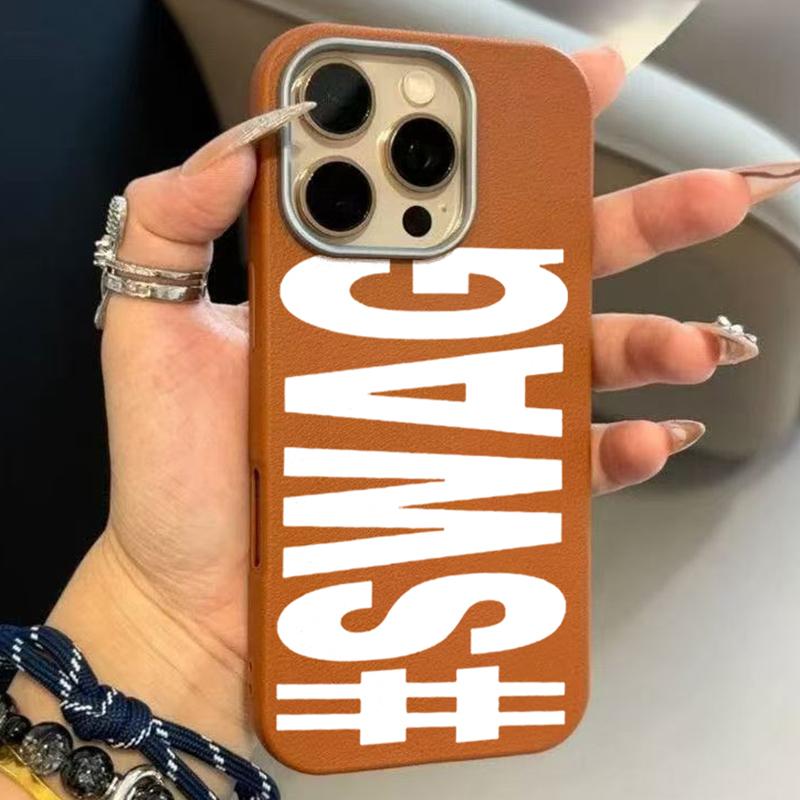 SWAG Letter Lichee Pattern Phone Case for Xiaomi Redmi 12 13 13C 14C 12C Redmi Note 14 13 12 Pro Plus 11 Shockproof Bumper Cover