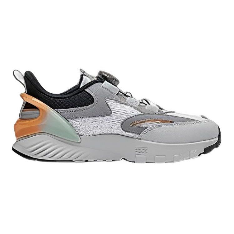 Li Ning Comfortable Versatile Non-Slip Shock Absorbing Casual Shoes Kids Shoes Gray White YKCU008-1