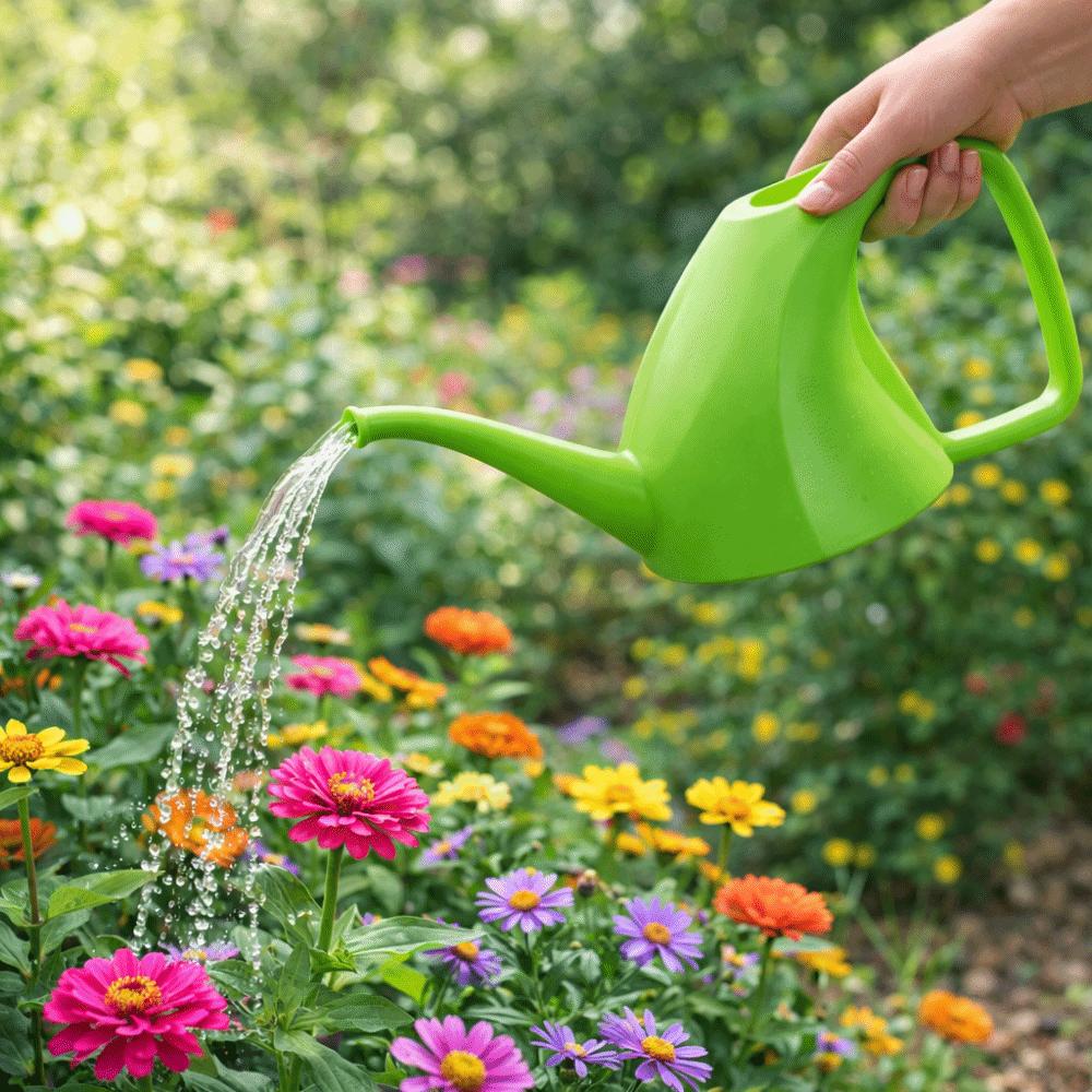 Langlebige 1,8L Gießkanne Langer Ausguss Großes Fassungsvermögen Pflanzenbewässerungssprüher Leichter Ergonomischer Griff Gießkanne Hausgartenwerkzeuge