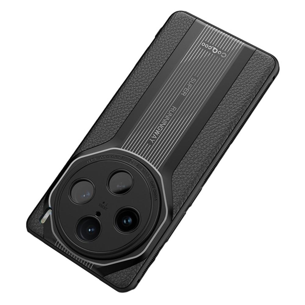 

Q.COO Супер Беговая Серия Для vivo X100 Pro 5G Ударопрочный Чехол Кожа+Акрил+ТПУ Чехол для Мобильного Телефона Black