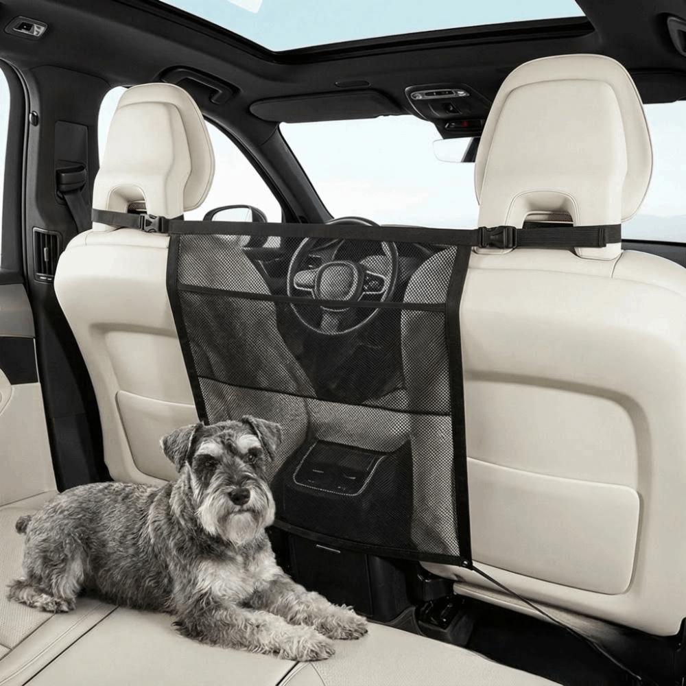 Elastic Edge Car Pet Barrier Sturdy Durable Car Safety Mesh Car Seat Protective Net Pet Protection