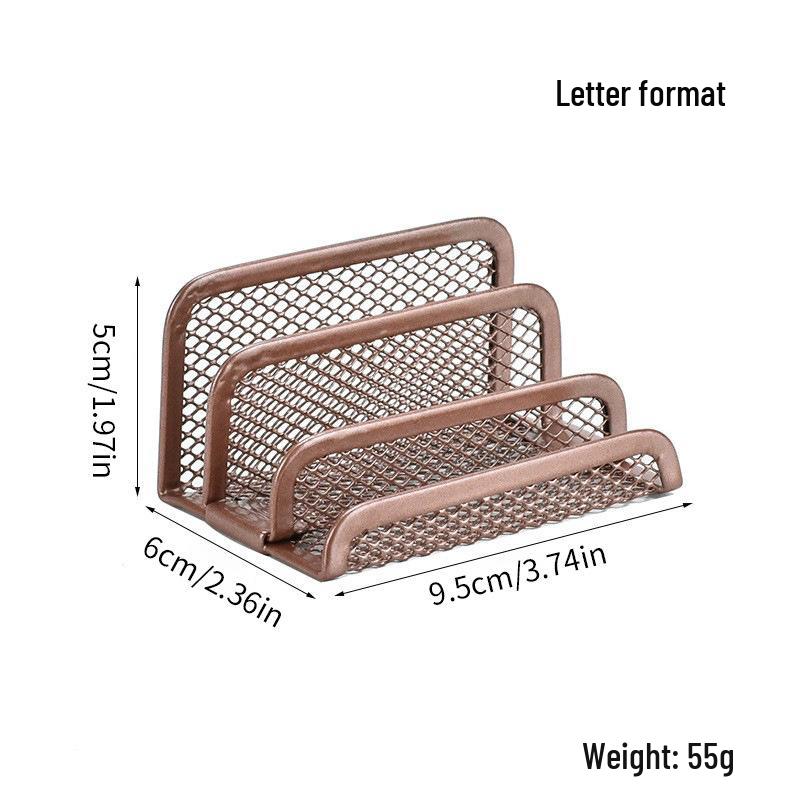 Iron Mesh Multifunctional Pen Holder - Creative Desktop Stationery Organizer for Office & Student Use