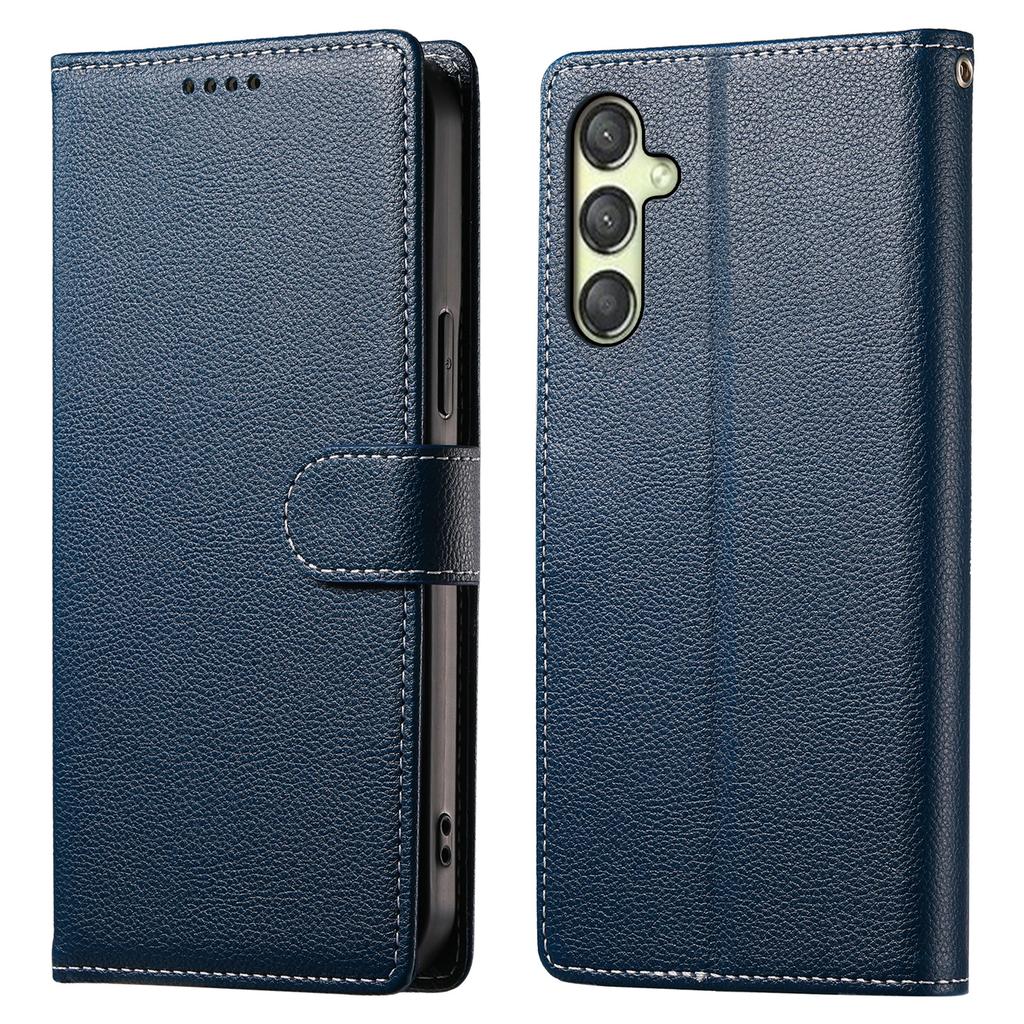 DF-012 For Samsung Galaxy A25 5G (Global) (161.0 X 76.5 X 8.3mm) Case Litchi Texture Leather Wallet Stand Phone Cover