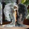 Flache 2D-Fantasy-Engel- und Teufelsflügel aus Acryl, Acryl-Tischdekoration, geeignet für Büro, Bar, Halloween, Weihnachtsgeschenke, Heimschmuck