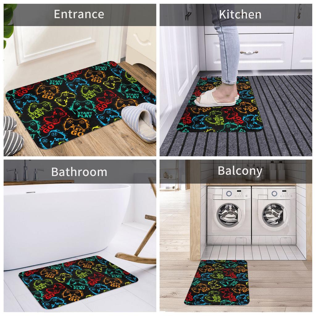 Game Controller Door Floor Kitchen Bathroom Mats Anti-Slip Outdoor Gamer Gift Doormat Living Room Entrance Carpet Rug