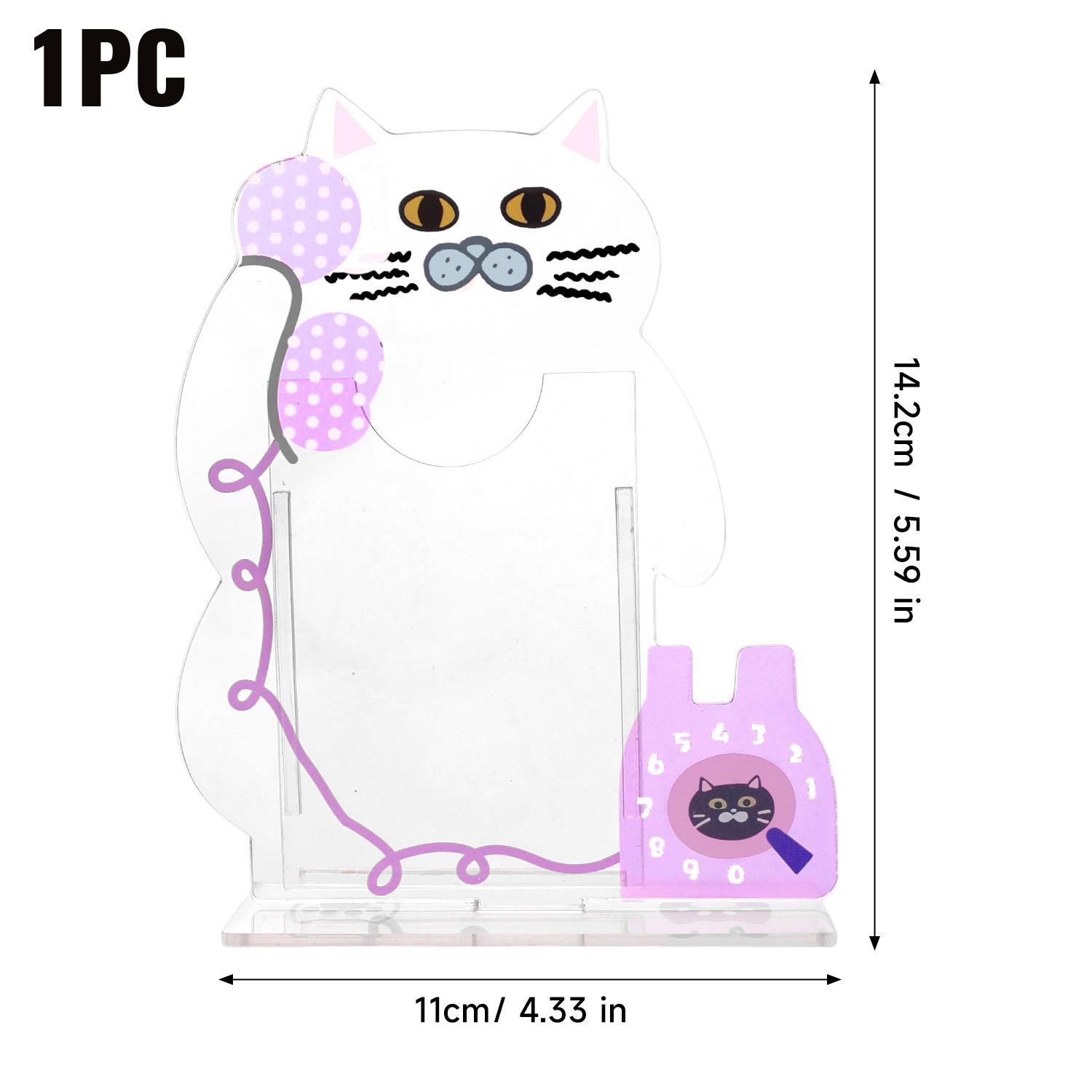 Cute Cat Acrylic Photo Frame Cat-shaped Transparent Photo Display Collection Frame Desktop Decoration Ornaments Party Gifts