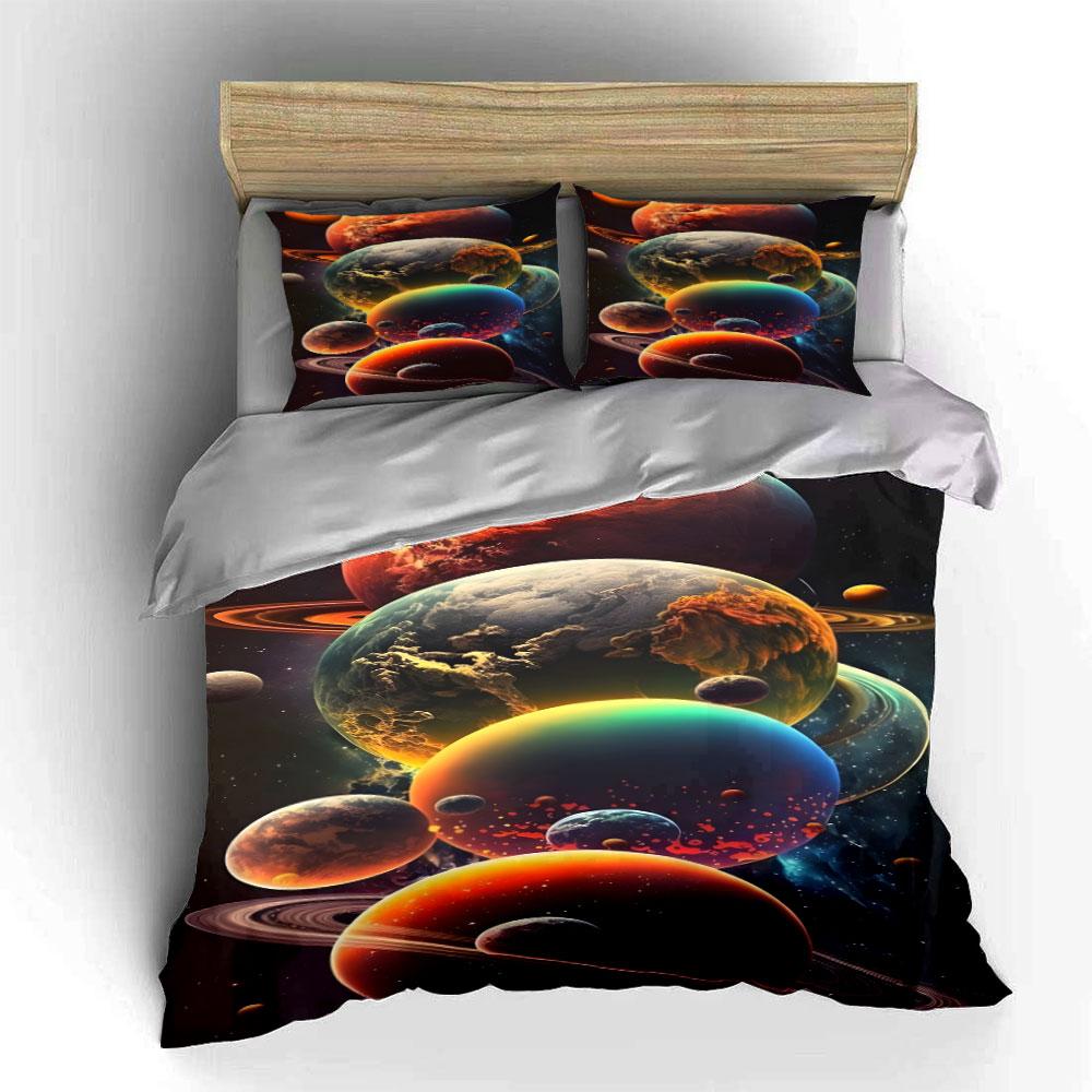Planets and Outer Space. Bedding Sets Duvet Cover Sets Duvet Covers Pillowcases(1 * Duvet Cover 2 * Pillowcases Without Duvet Insert)
