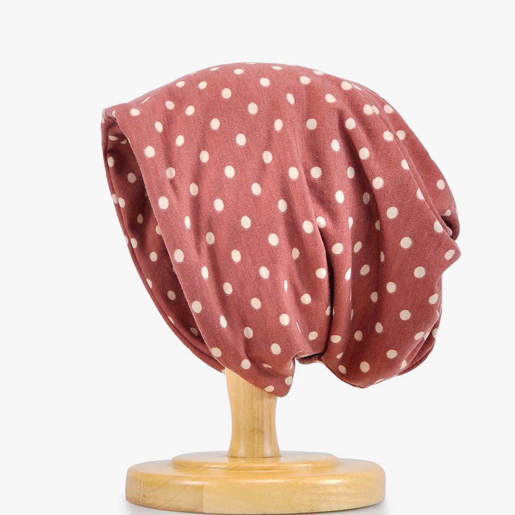 Momoji Mom Hat With Twist Design And Small Polka Dots For Sun Protection And Casual Wear