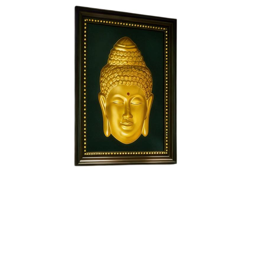 

Handmade Buddha Head Wall Art for Tea Room and Office Small 47.2*38.2cm