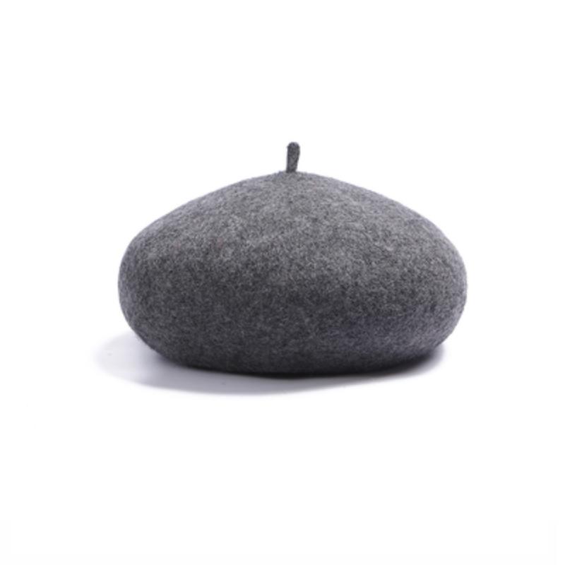 Vintage Women Girl Beret French Artist Warm Wool Winter Beanie Hat Cap Plain Beret Hats Solid Color Elegant Lady Winter Caps