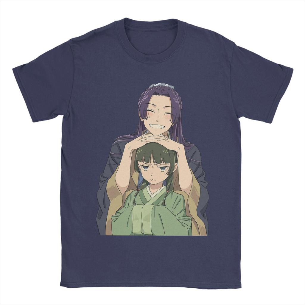 Men T-Shirt Kusuriya No Hitorigoto Vintage Cotton Tee Shirt Short Sleeve  Cute Maomao and Jinshi T Shirt Round Collar Tops