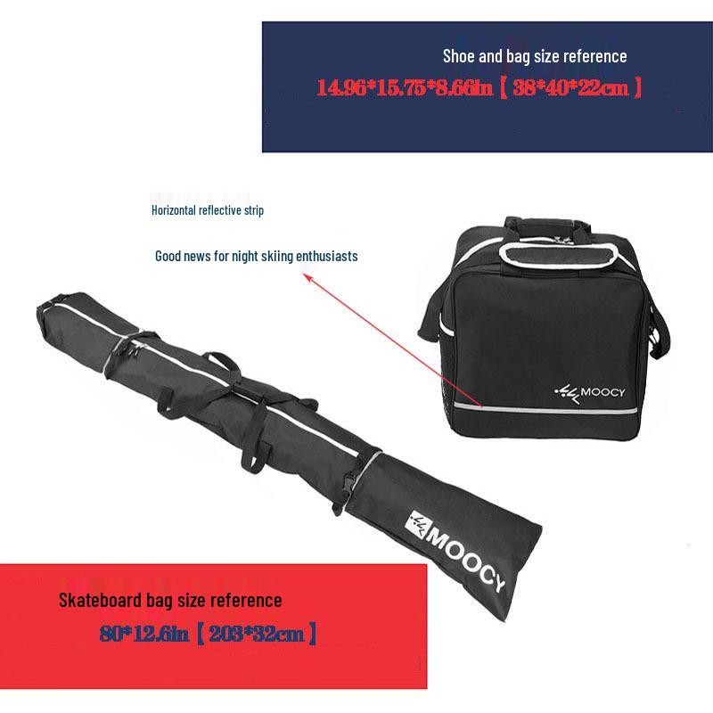 Waterproof Ski & Snowboard Bag Combo with Backpack and Boot Storage