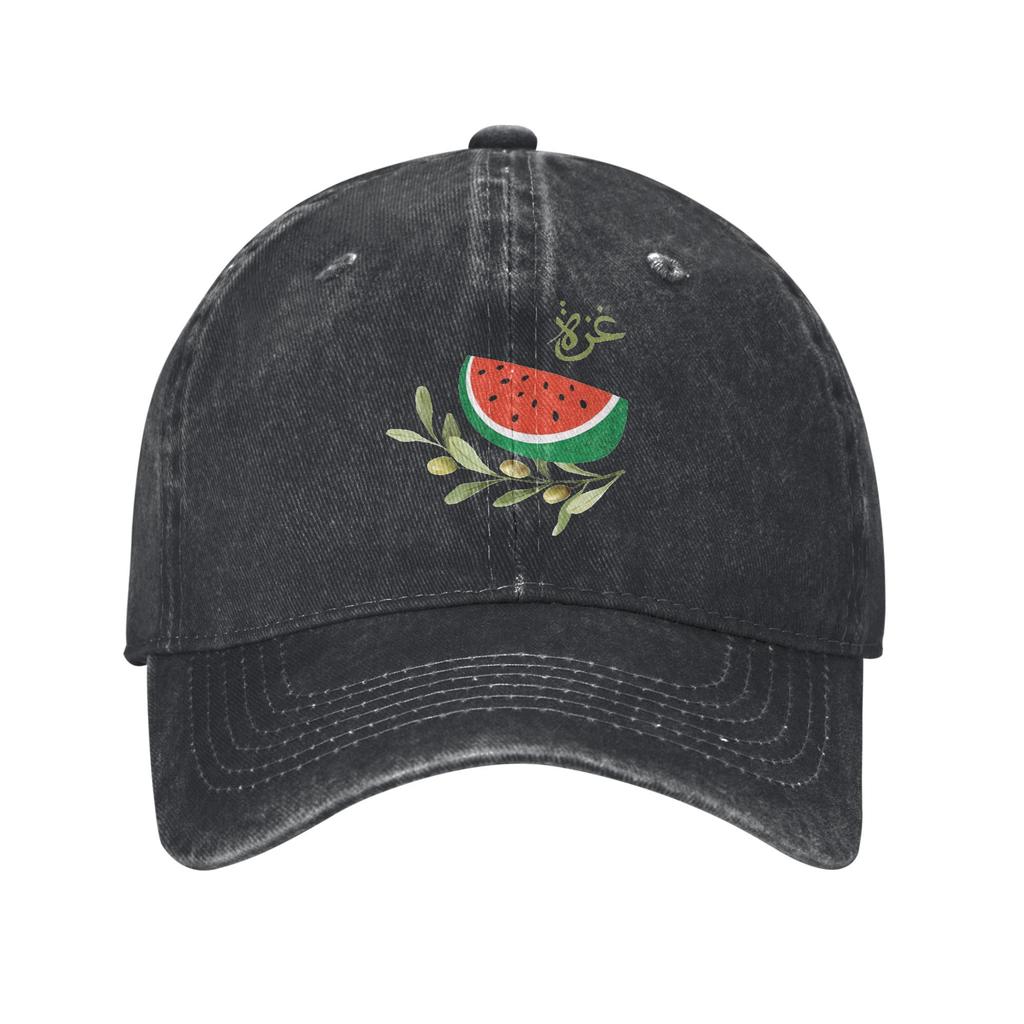 Palestined Map Watermelons Washed Baseball Cap  Fashion Sun Trucker Hat Spring Unisex Men Tennis Skate Baseball Caps