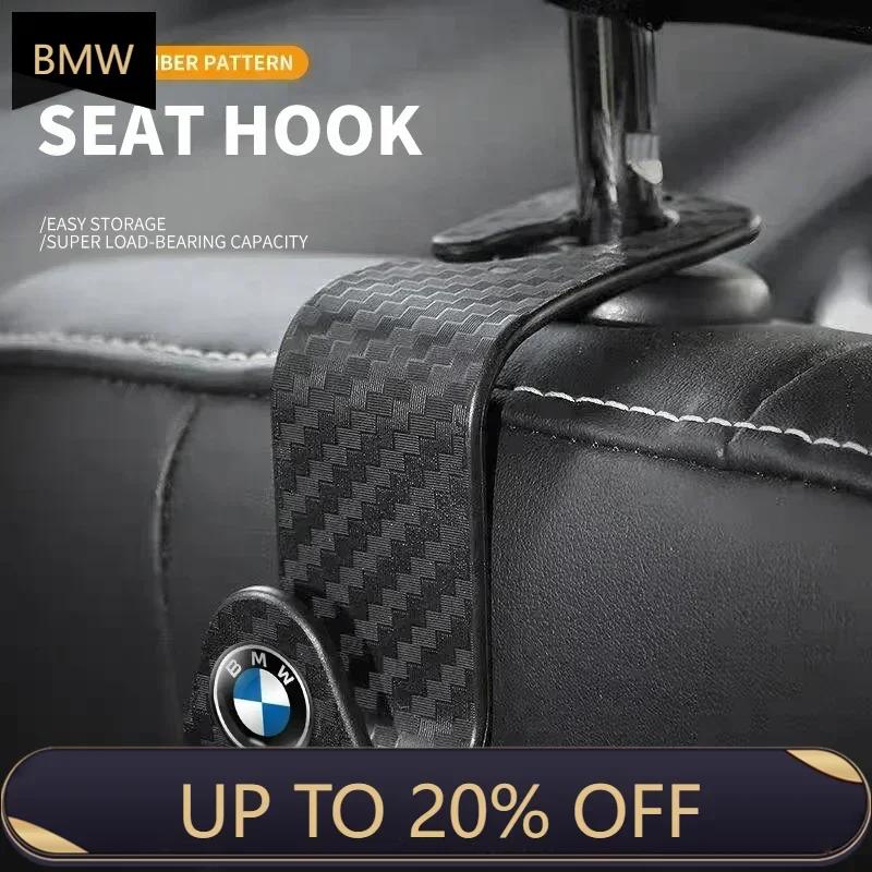 2025 E46 x5 4pcs Carbon Fibre Car Rear Seat Hook Hanger Storage Organizer Hooks for BMW E46 E85 E60 F10 E39 F30 E36 F20 E87 E90
