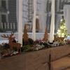 M-Modern-Metall Weihnachtsreh Weihnachtsbaumspieß 4er-Pack Außenhof Feiertagsdekoration Weihnachts-Außendekoration