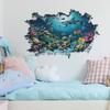 Removable 3D Underwater World Shark Wall Sticker Underwater World Wall Art Sticker  Bedroom Decor