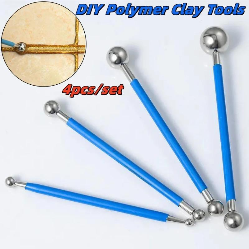 Tile Texture Roller Wall Joint Repair Paint Roller Tool 4pcs/set Stainless Steel Tile Grout Ball Floor Seam Pressing Ball