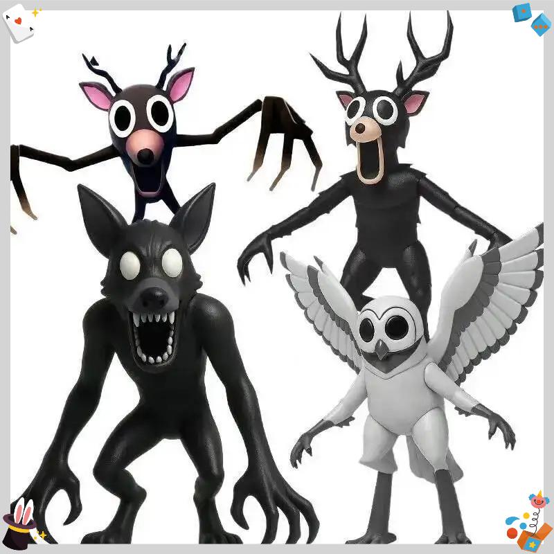 Nuevo 99 Noches en el Bosque Figuras Juguete Modelo PVC Decoración de Escritorio Figura Búho Ciervo 99 Noches en el Bosque Figura Plástico Regalo para Niño