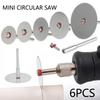 6Pcs Mini Circular Saw Blade Electric Grinding Cutting Disc Rotary Tool for Dremel Metal Cutter Power Tool Wood Cutting Discs