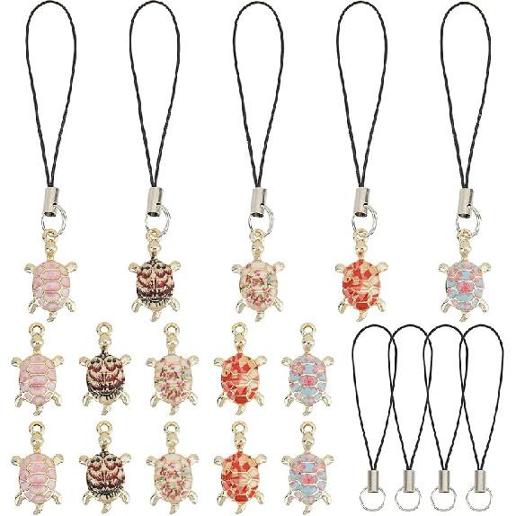 

SUNNYCLUE 1 Box 40pcs 5 Color Phone Charms Strap Kawaii Cellphone Charm Tortoise Sea Summer Hawaii Ocean Phone Charm for Women Adults DIY Wallet 1 Box Diy 20 Set Phone Ch
