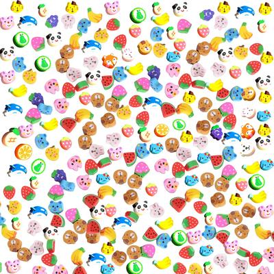 Coollooda Mini Erasers Fruit Animal Pencil Erasers for Kids Adorable Pencil Erasers Featuring Cute and Fruits Perfect As Rewards and Prizes for and