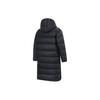 Li Ning Solid Color Long Hooded Down Jacket Women Outerwear Black AYMT088-1