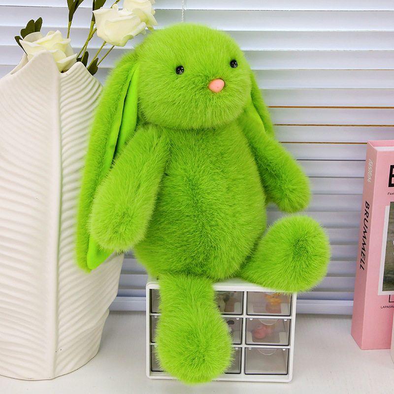 

Милая маленькая кукла-кролик, плюшевая игрушка, кукла-кролик с висячими ушами, кукла-тряпичная кукла для девочки, подарок на день рождения 40cm