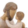 Father and Son Statue Hand Painted Lifelike Appearance Sturdy Resin Family Figurine for Bookshelf Cabinet Tabletop