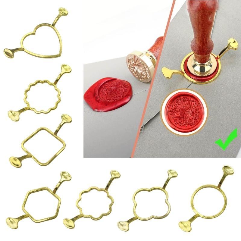 Wax Seal Metal Stamp Ring Mold Seal Holder Round Shap For Wedding Invitation Card Gifts Decoration Scrapbooking Supplies 6XDE