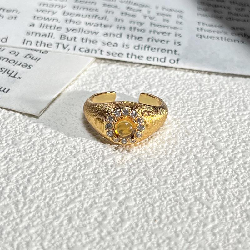 2026 Court Style Retro Heavy Industry Geometric Irregular Brushed Open Ring Women Ins Light Luxury Fashion Exquisite Index Finger Ring