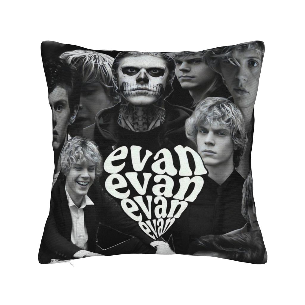 Vintage Evan Peters Black White Group Pillowcases Retro Trendy Pillow Case For Sofa Home Decor Soft Pillow Cover