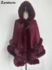 Damen Oversize Wollmantel mit dick gestricktem Kragen für Herbst Winter Eleganz