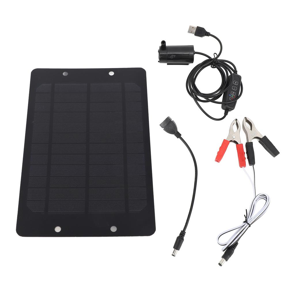 20W Solarwasserpumpen-Set Einstellbare solarbetriebene Wasserfontänenpumpe für Vogelbad Teiche Garten Aquarium