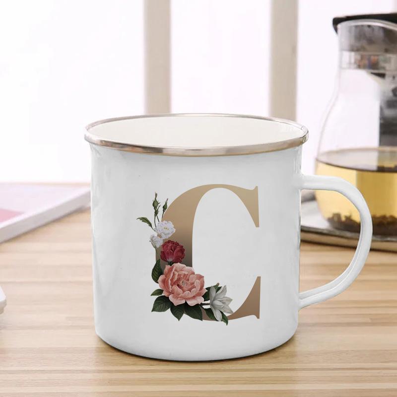 26 A To Z Initials Glod Letter Mugs Print Enamel Mug Coffee Cup Drinkware Personalized Gift Unusual Tea Cup Cupshe Custom Cups
