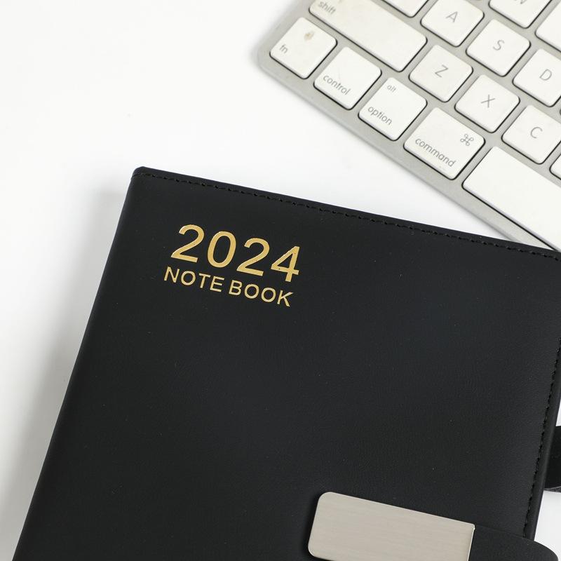 Custom Logo A5 PU Leather Agenda Planner Journal Notebook Office School Diary