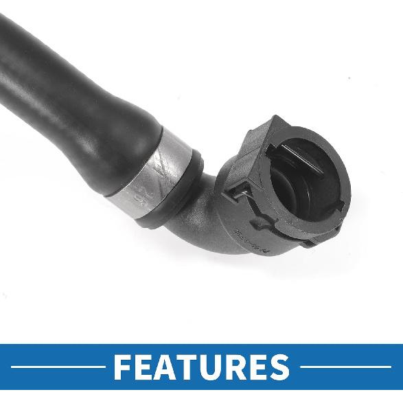 Engine Radiator Hose No.17127576368 Coolant Cooler Pipe Hose for BMW X6 3.0L 2008-2019 Rubber Black