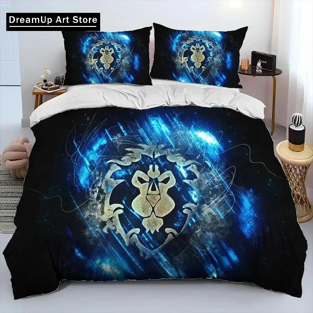 World of Warcraft,WOW ,Game Gamer Comforter Bedding Set,Duvet Cover Bed Set Quilt Cover Pillowcase,king Queen Size Bedding Set