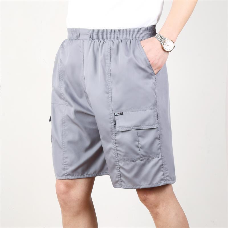 Middle-aged and Elderly Men's Shorts Loose Casual Five-point Pants Straight-leg Pants