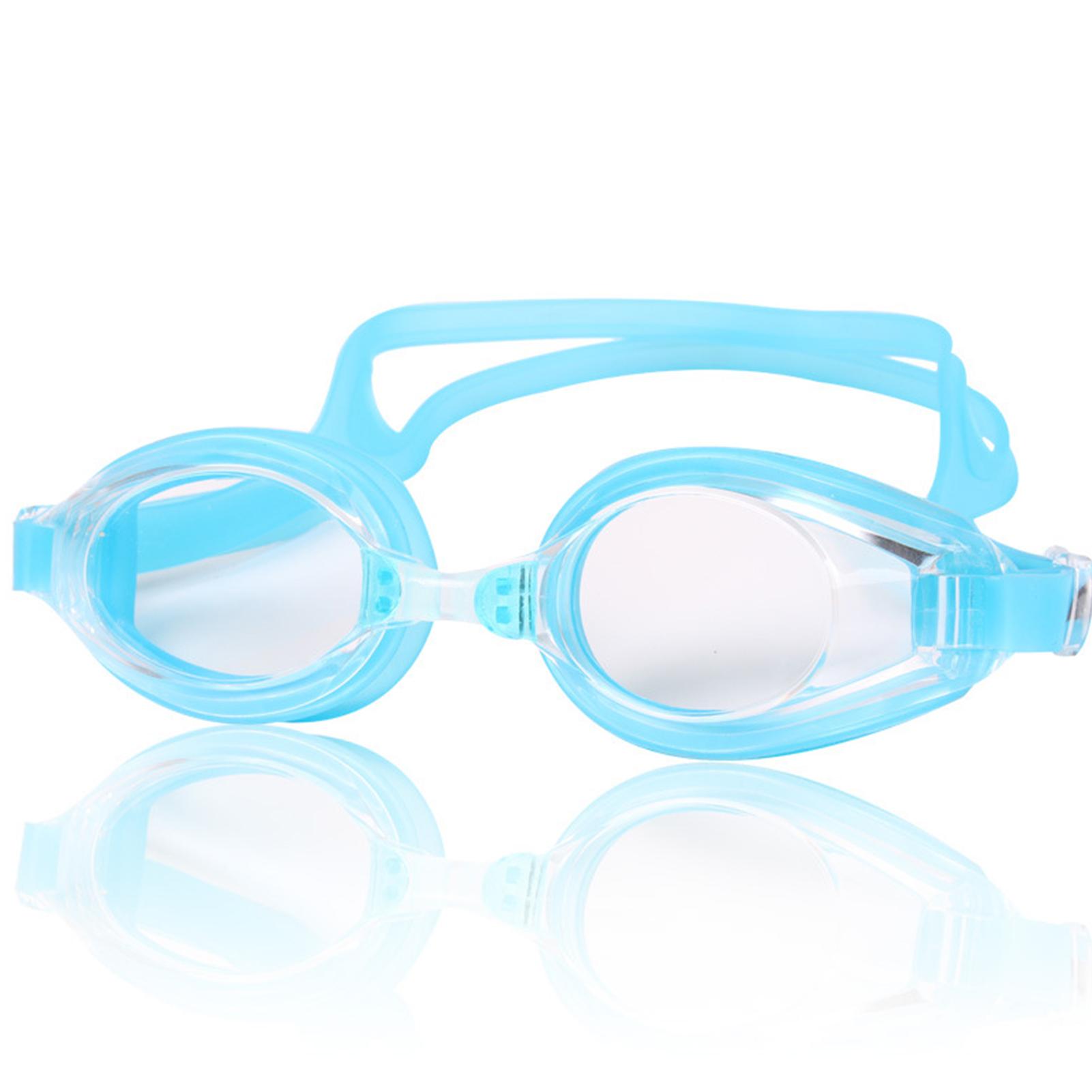 

Новейшие очки для плавания с диоптриями -1.0~-10 Водонепроницаемые с защитой от запотевания Очки для плавания Силиконовые Диоптрийные Очки для дайвинга Взрослые Дети CHINA светло-синий